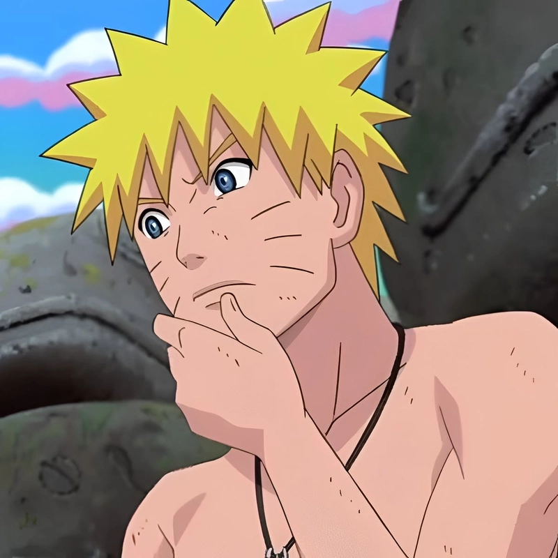 Hình ảnh Naruto đứng tạo dáng với cử chỉ dứt khoát