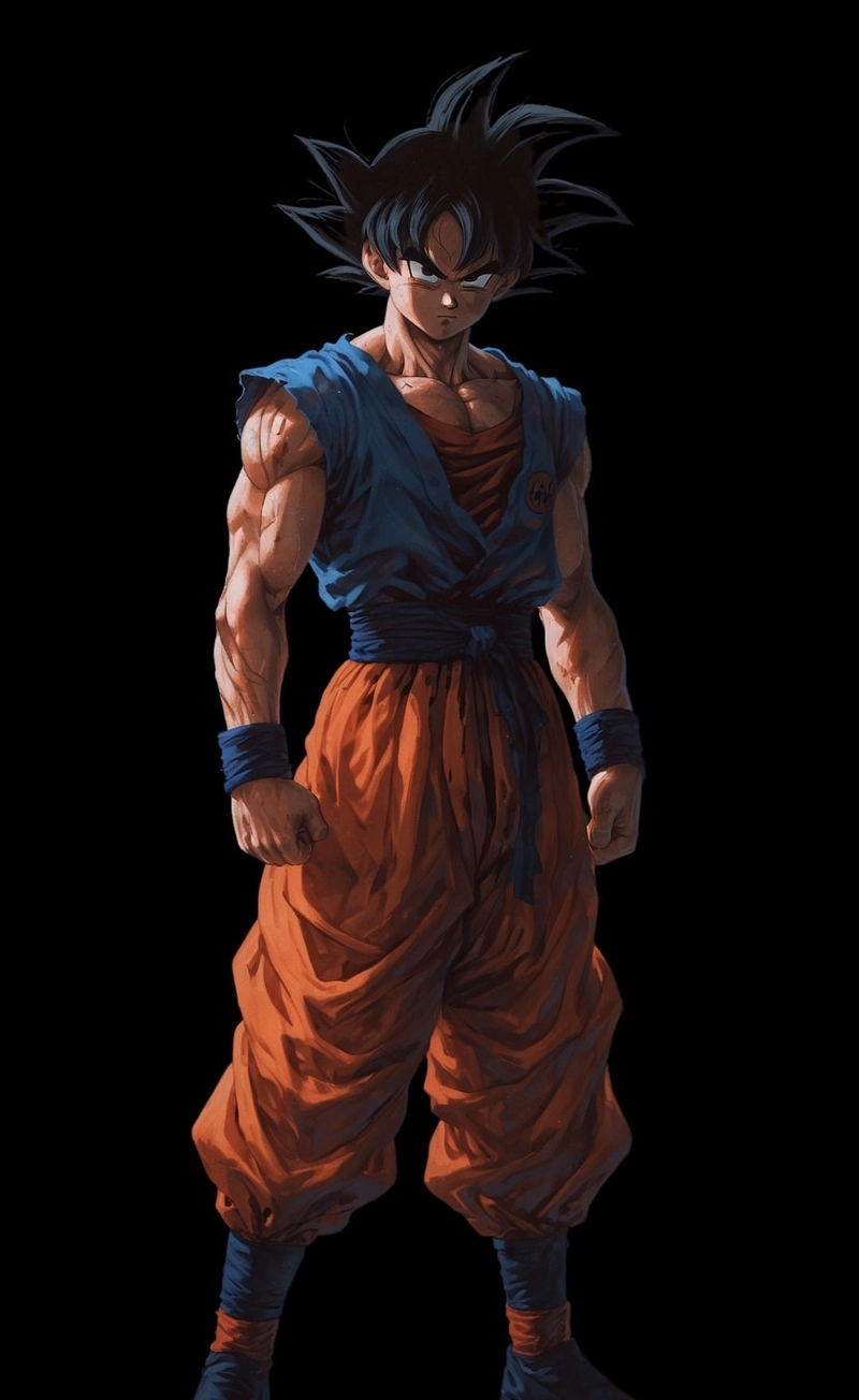 Hình ảnh ánh mắt sắc bén Goku đầy nét cuốn hút mạnh mẽ