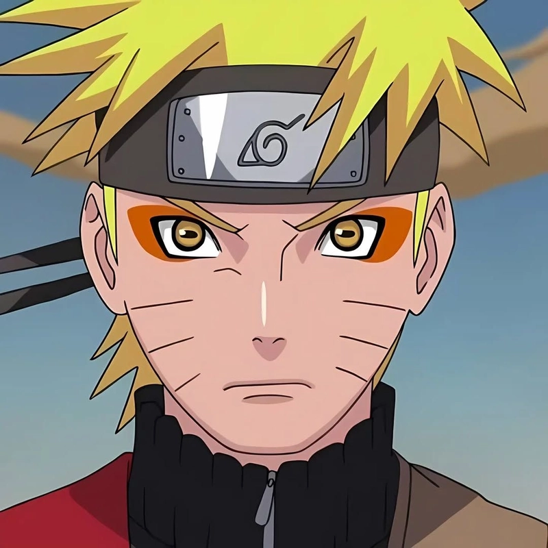 Hình ảnh ánh nhìn nghiêm túc Naruto tạo điểm nhấn mạnh
