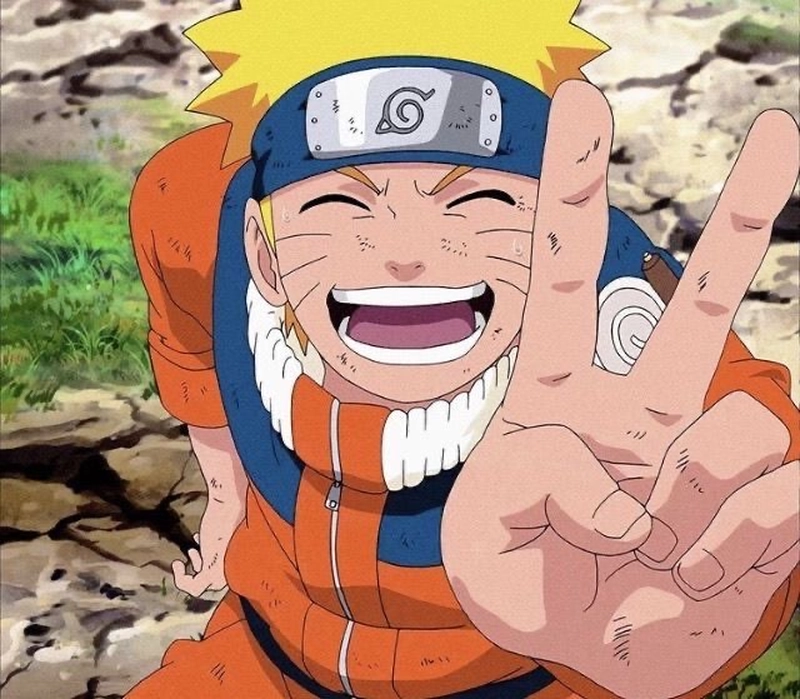 Hình ảnh mái tóc sáng Naruto nổi bật giữa nền tối