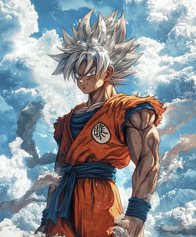 Hình ảnh trang phục đặc trưng Goku cùng màu sắc nổi bật