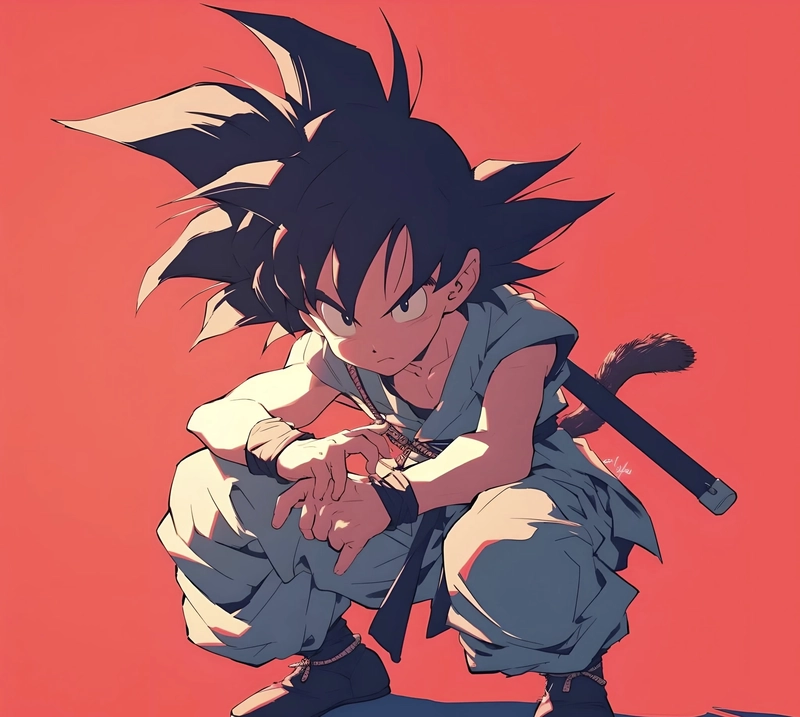 Hình biểu cảm tập trung Goku tạo cảm giác cực kỳ mạnh mẽ
