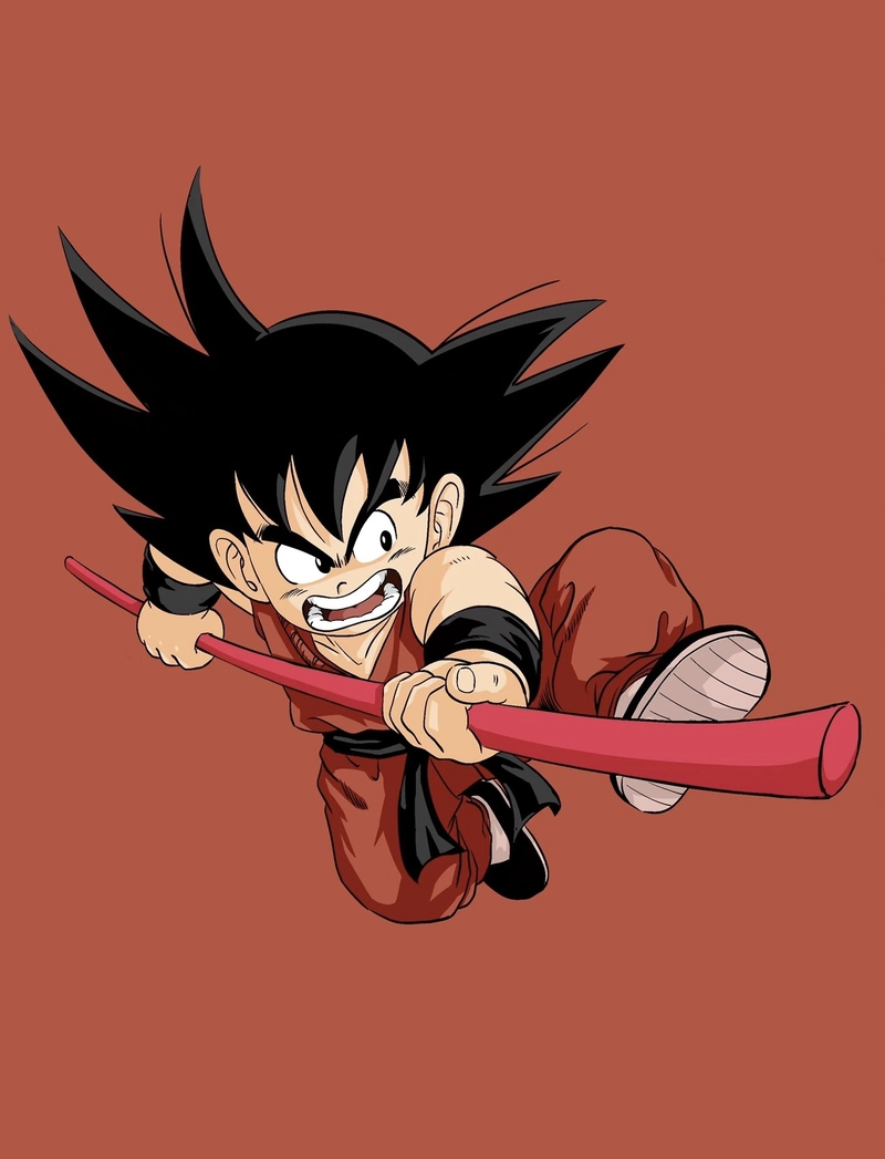 Hình cơ bắp săn chắc Goku tạo cảm giác đầy sức mạnh