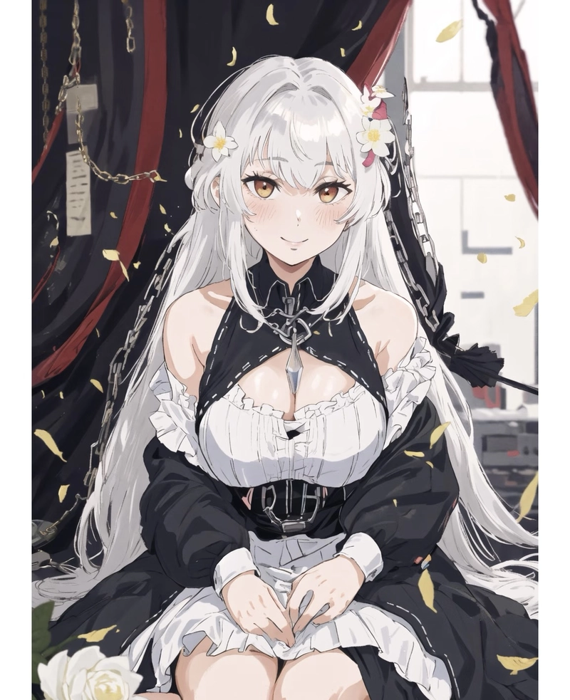Hình gái anime mlem với nụ cười nhẹ nổi bật