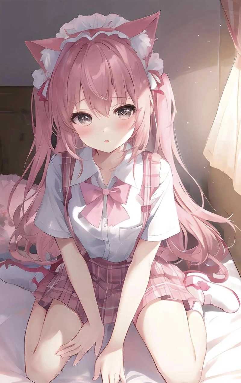 Hình gái anime mlem với tạo dáng tự nhiên nổi bật