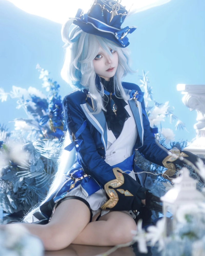 Hình gái xinh cosplay Genshin Impact tạo không gian anime cuốn hút