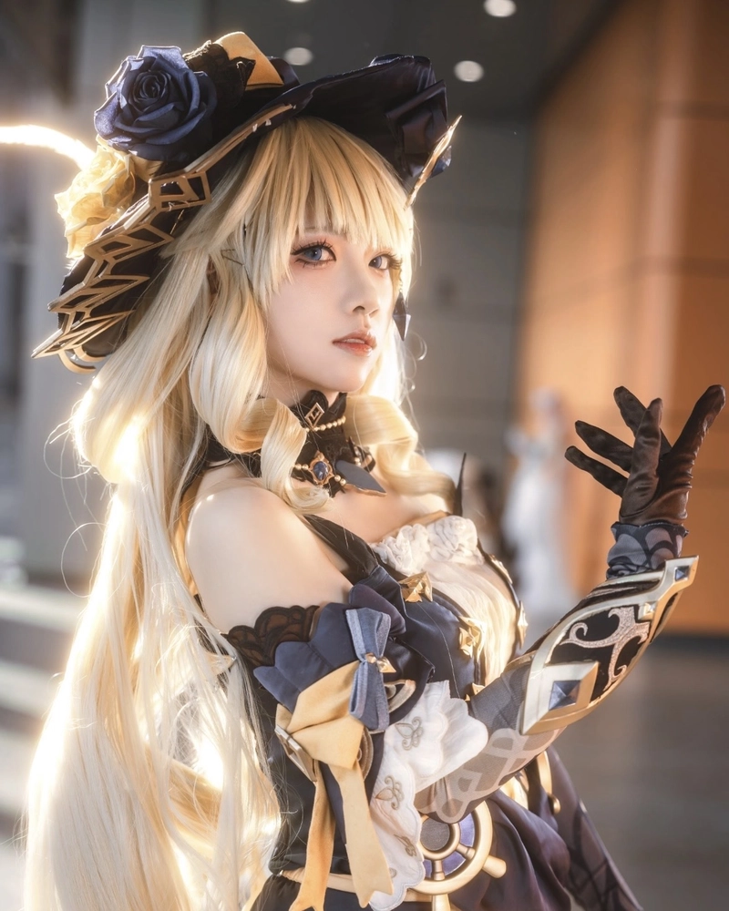 Hình gái xinh cosplay Genshin Impact tạo không khí huyền bí nhẹ nhàng