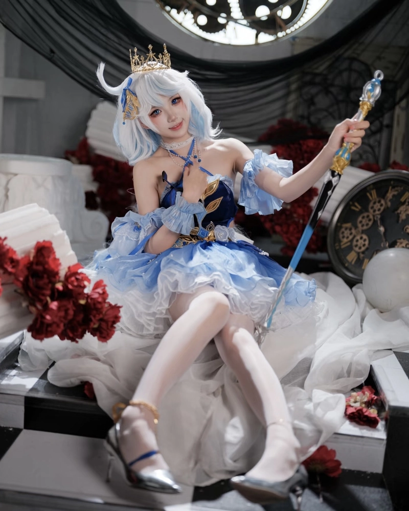 Hình gái xinh cosplay Genshin Impact tạo vẻ ngoài đầy nghệ thuật