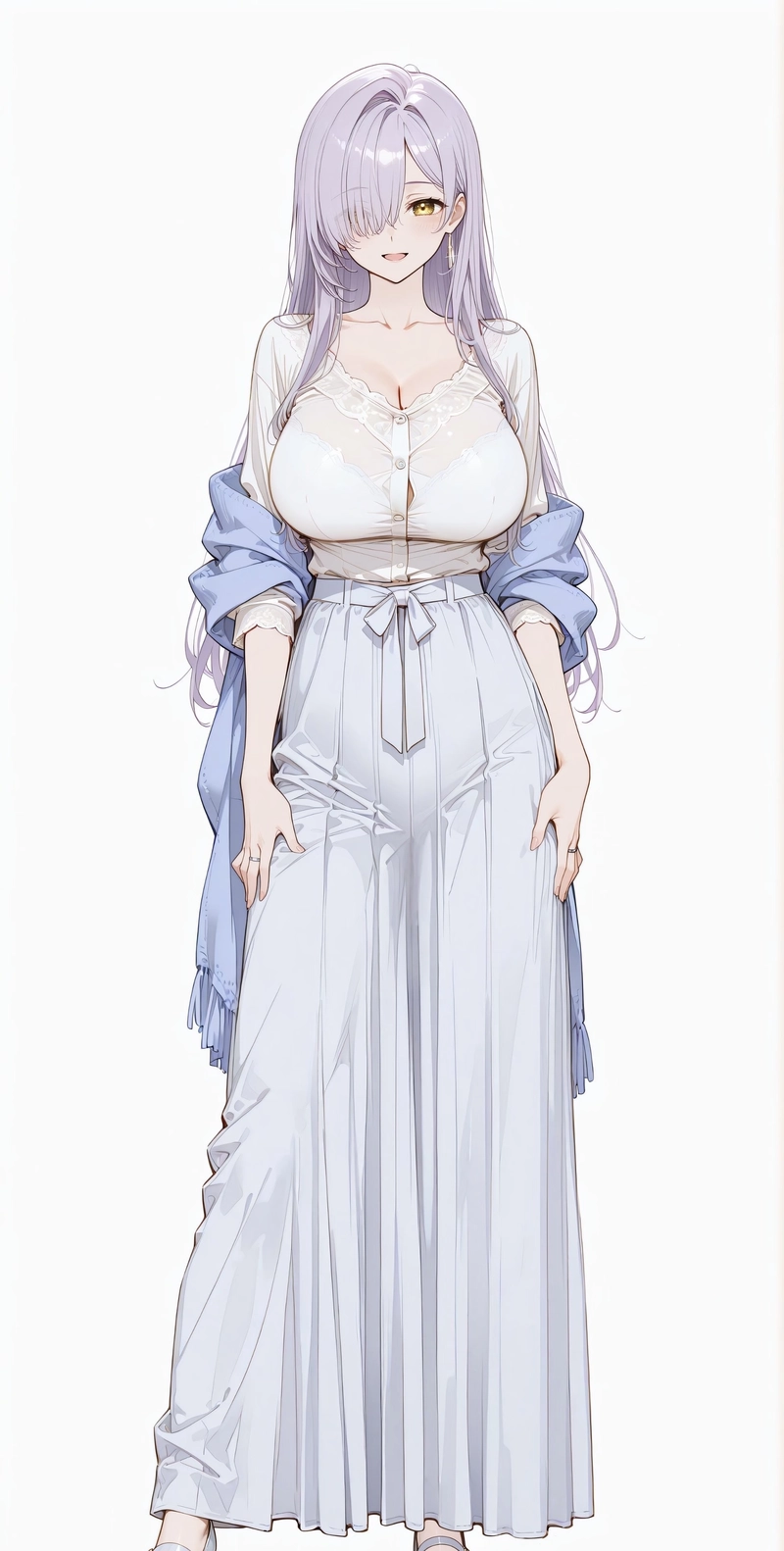 Hình góc chụp gần gái anime mlem rõ từng đường nét