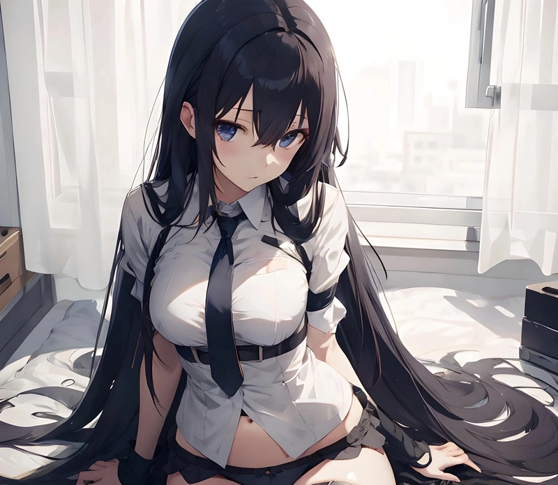 Hình trang phục gái anime mlem cùng chi tiết mềm mại