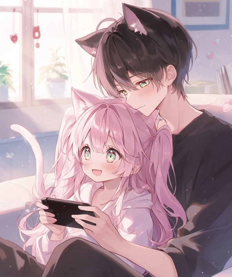 Khoảnh khắc anime cặp đôi nhẹ nhàng đáng yêu