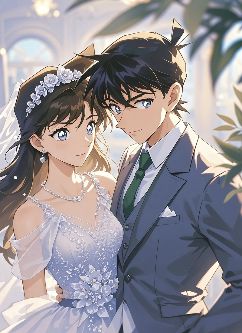 Phong thái đáng yêu của cô dâu chú rể anime