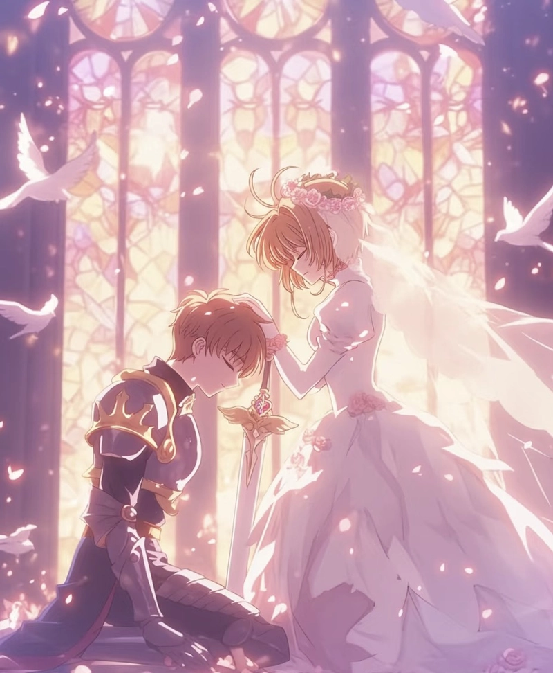 Vẻ ngoài dễ thương của cô dâu chú rể anime