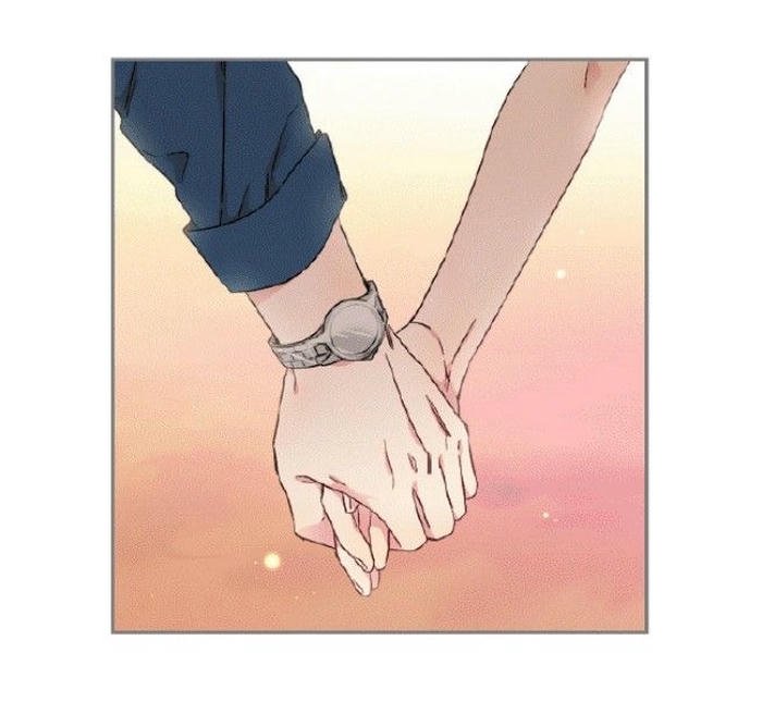 ảnh anime nắm tay khoảnh khắc yên bình