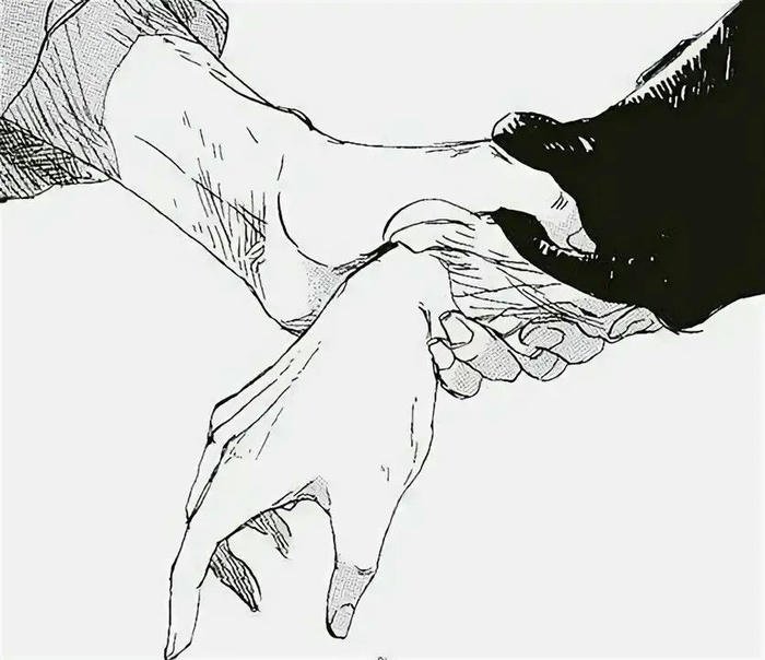 hình anime nắm tay cảm giác an toàn
