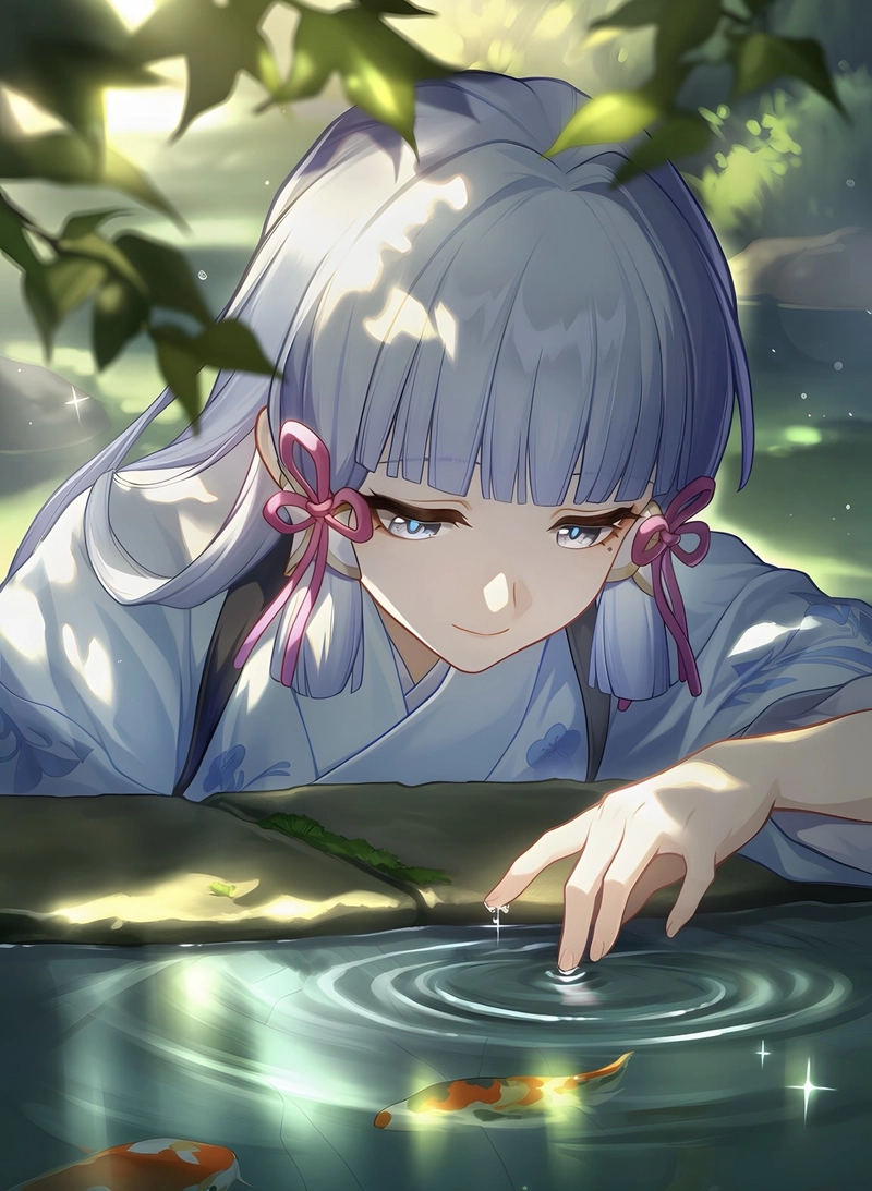 Ảnh anime Genshin Impact cùng thần thái thanh lịch tự nhiên