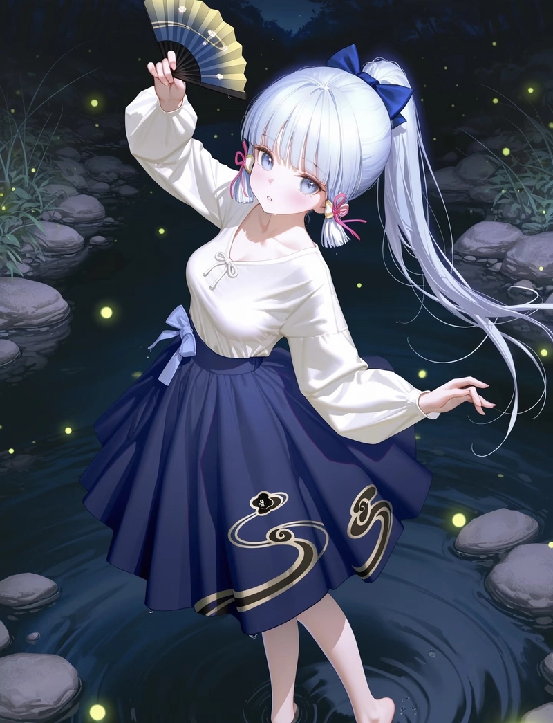 Ảnh anime Genshin Impact với gương mặt hài hòa cuốn mắt