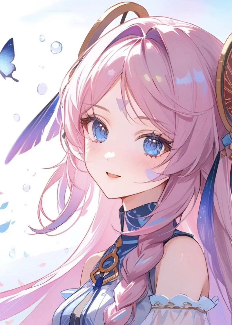 Ảnh anime Genshin Impact với mái tóc bồng bềnh tự nhiên