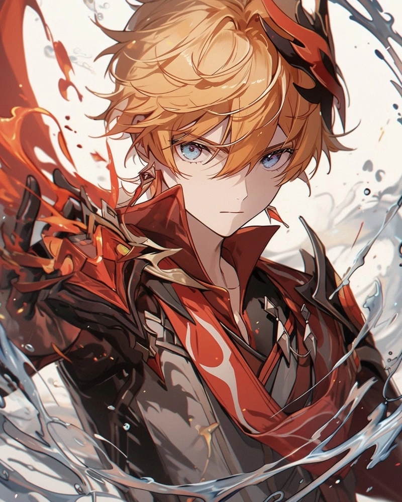 Ảnh anime Genshin Impact với mái tóc được tạo kiểu đẹp