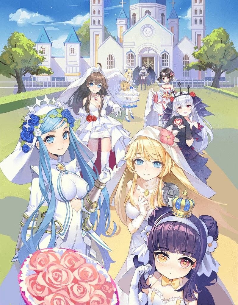 Ảnh anime harem nổi bật cùng thần sắc đầy cuốn hút