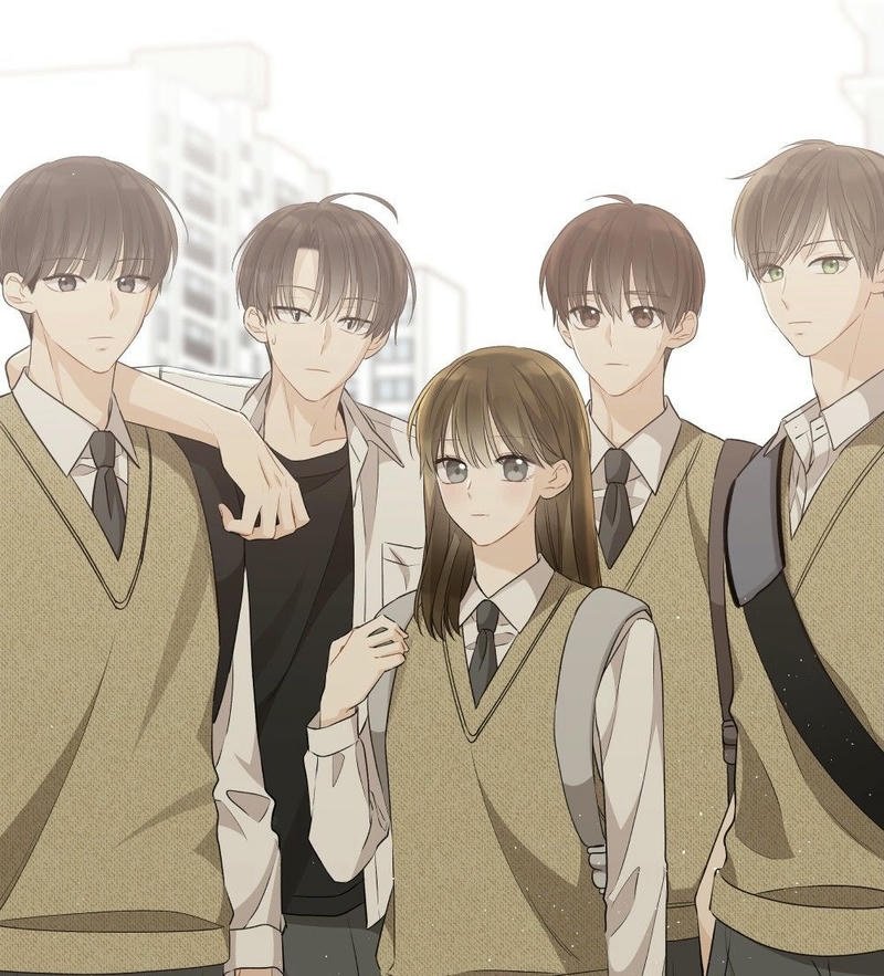 Ảnh anime harem thanh tú với thần sắc đầy nổi bật