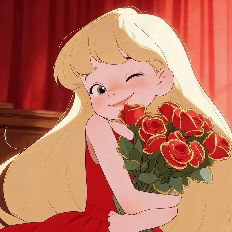 Ảnh anime nữ cute với ánh nhìn dịu dàng