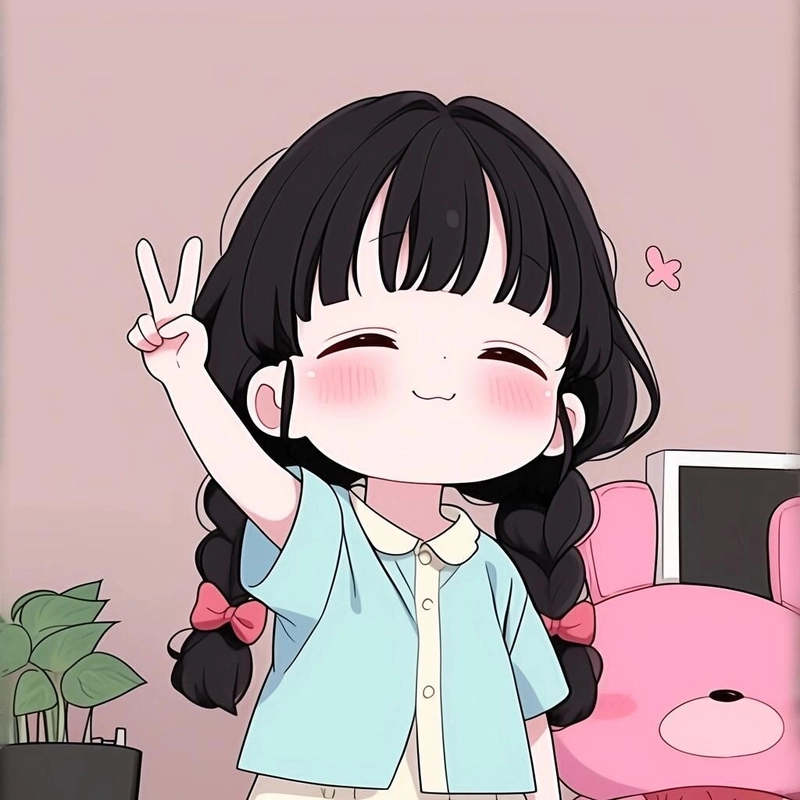 Ảnh anime nữ cute với biểu cảm ngây thơ
