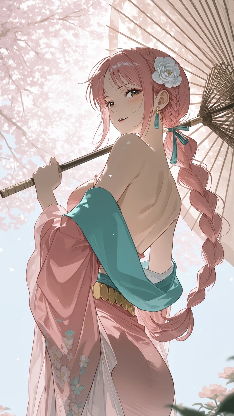Ảnh hình nền anime nữ với ánh mắt trong trẻo dịu dàng