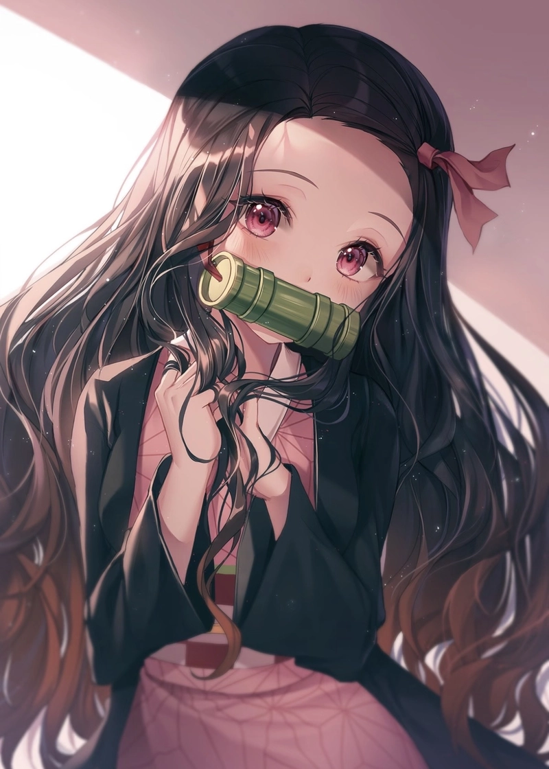 Ảnh hình nền anime nữ với biểu cảm bình yên