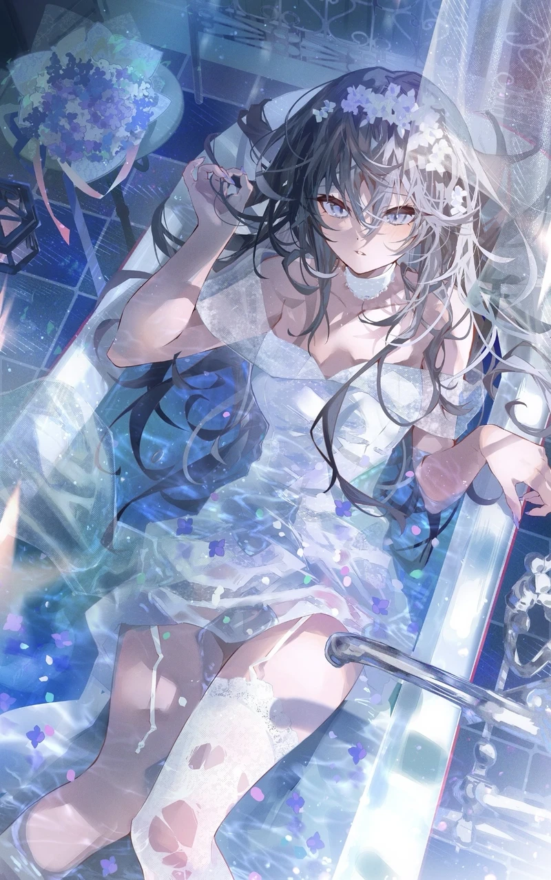 Ảnh hình nền anime nữ với gương mặt hài hòa nổi bật