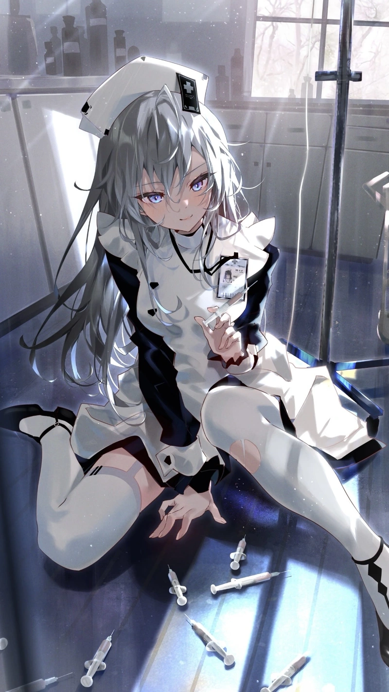 Ảnh hình nền anime nữ với mái tóc óng mượt