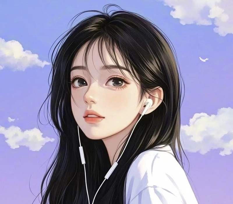 Ánh mắt avatar anime nữ đầy cảm xúc