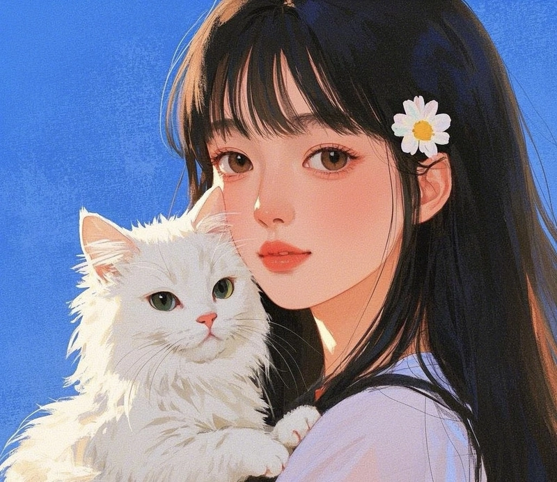 Ánh mắt avatar anime nữ dịu dàng đáng yêu