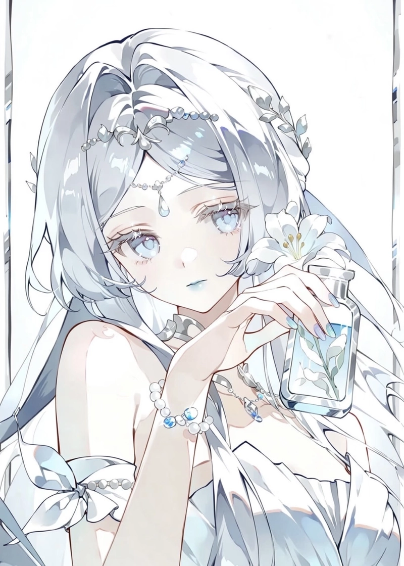 Ảnh nhân vật anime nữ cùng ánh nhìn thu hút tự nhiên