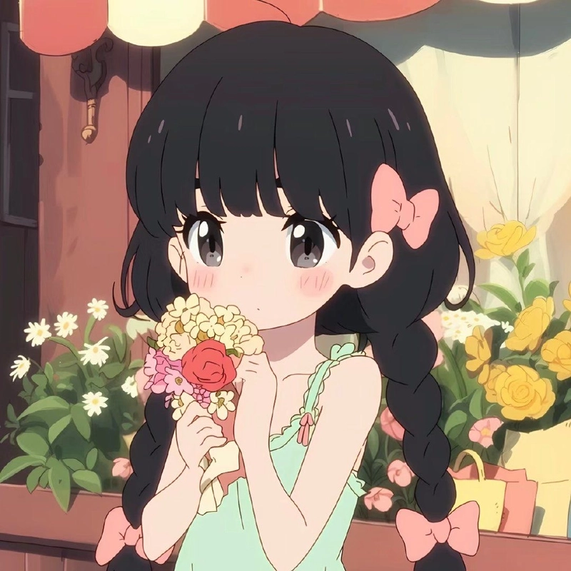 Ánh nhìn đáng yêu của ảnh anime nữ cute