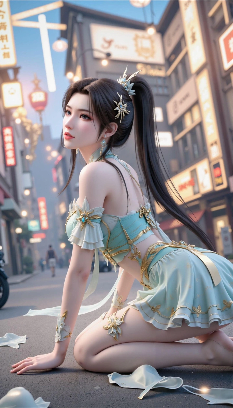 Ảnh sex 3D Huân Nhi cặp mông căng