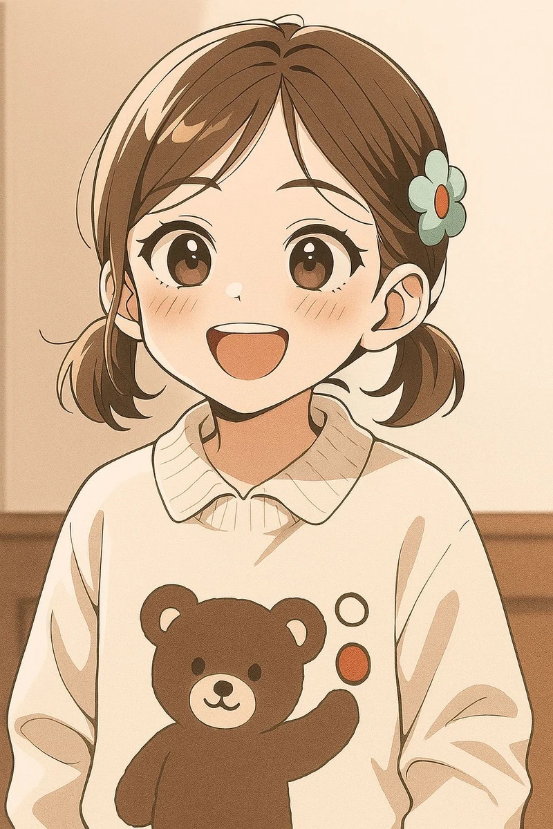Anime nữ cute với ánh mắt đầy sức sống