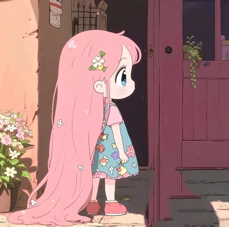 Anime nữ cute với tạo hình xinh xắn đáng yêu