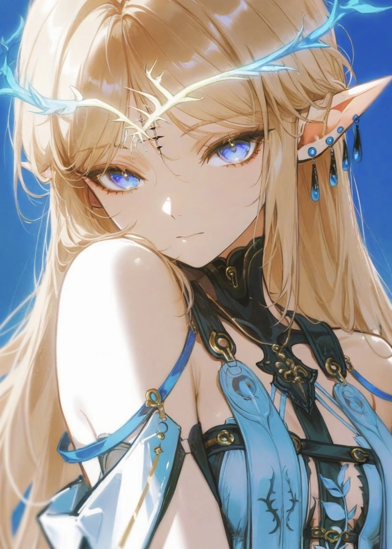 Bức ảnh anime tóc vàng mang nét đẹp thanh nhã