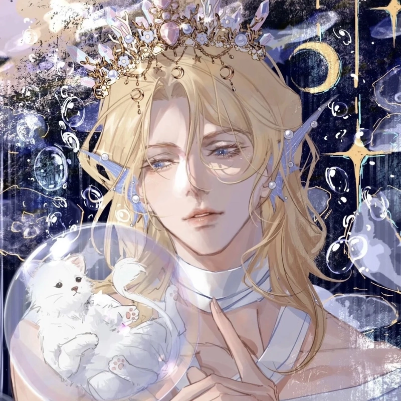 Bức ảnh anime tóc vàng mang phong cách hoạt hình Nhật Bản