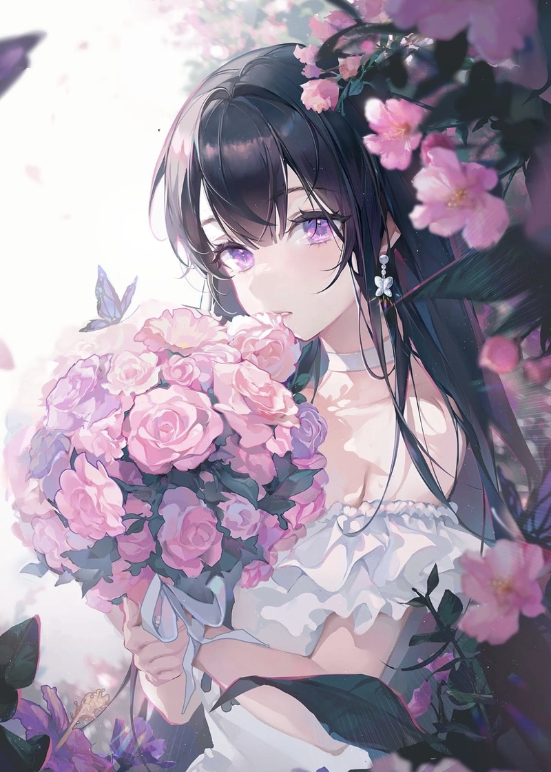 Bức ảnh hình nền anime nữ với vẻ đẹp thanh thoát