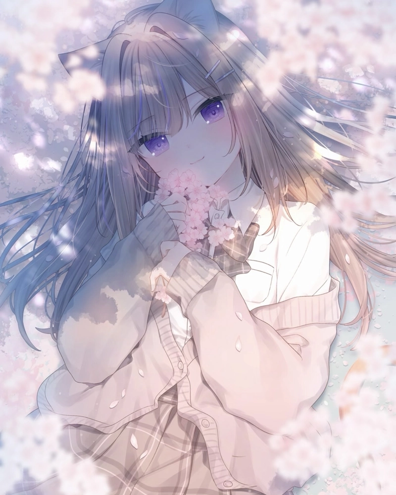 Bức ảnh nhân vật anime nữ mang vẻ đẹp ngọt ngào tự nhiên