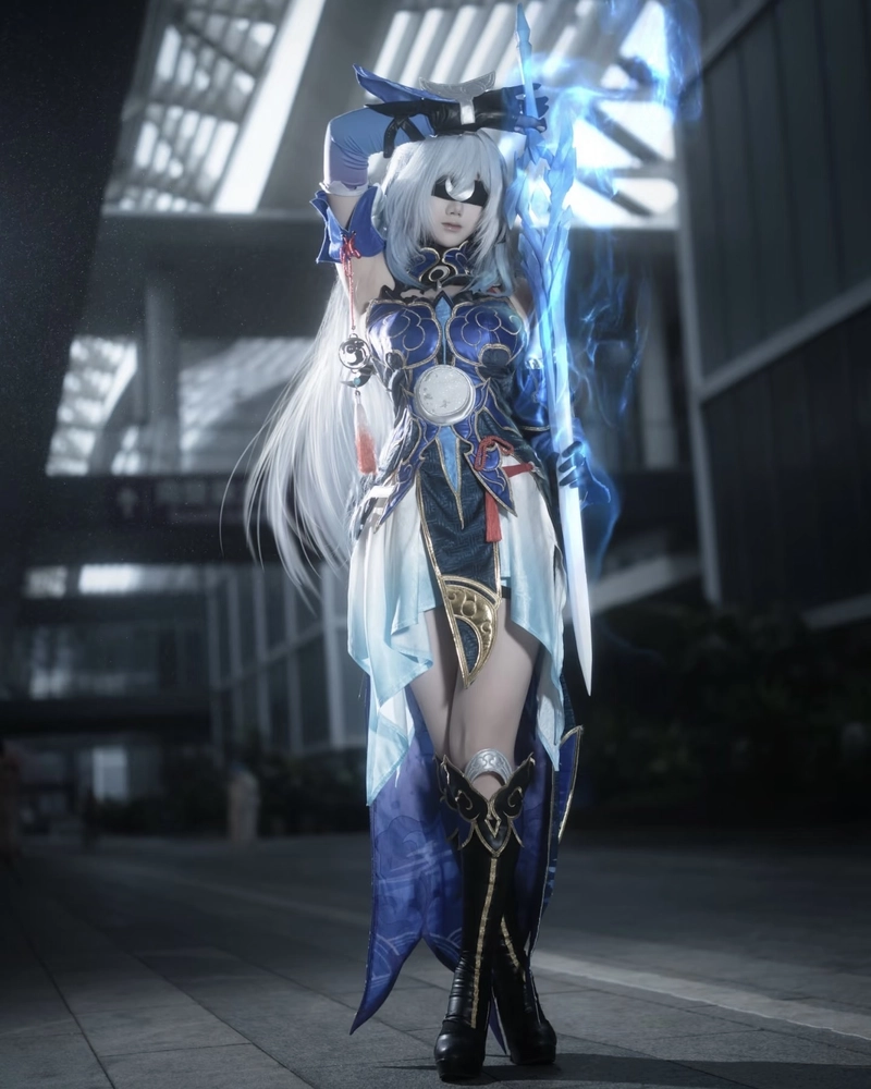Bức hình Jingliu cosplay với gương mặt sắc nét thanh tao