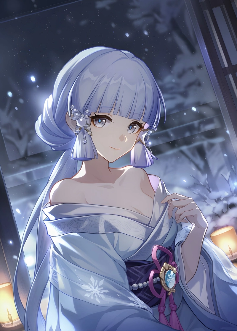 Bức hình anime Genshin Impact với biểu cảm ngọt ngào đáng mến