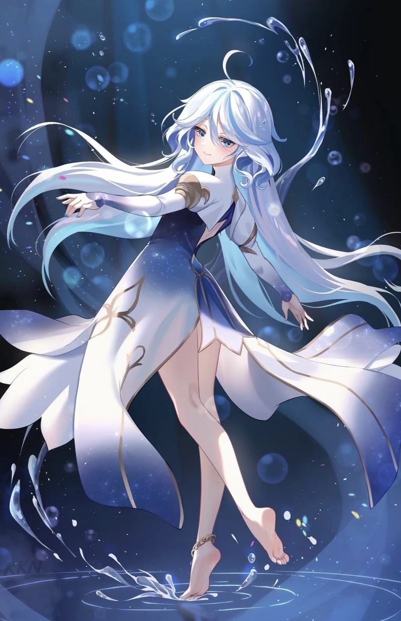 Bức hình anime Genshin Impact với thần thái dịu dàng tinh tế