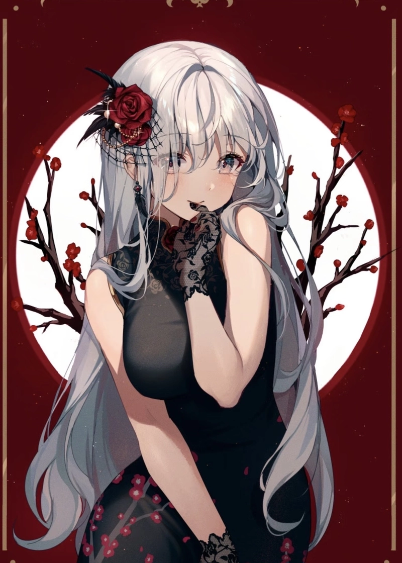 Bức hình anime nữ với thần thái nhẹ nhàng cuốn mắt