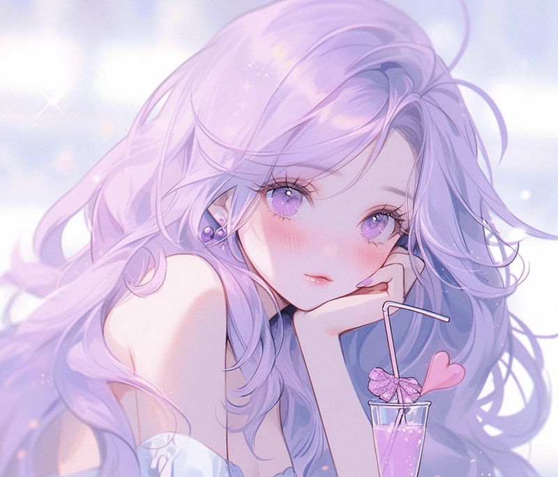 Cảnh đẹp avatar anime nữ ngọt ngào dịu dàng