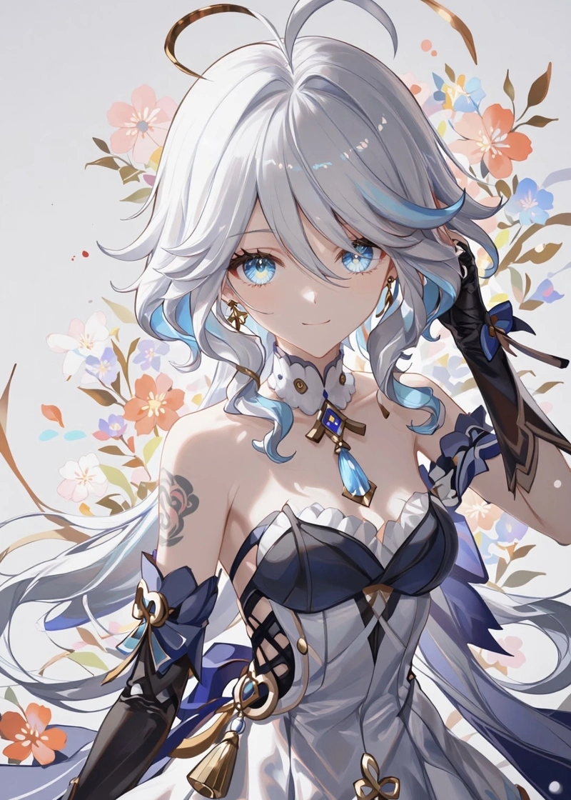 Hình ảnh anime Genshin Impact với ánh mắt long lanh nổi bật