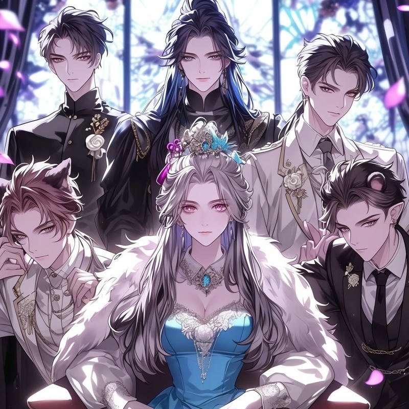 Hình ảnh anime harem cá tính với thần sắc nổi bật