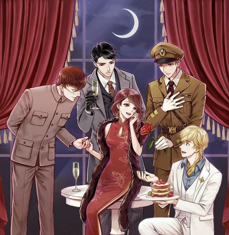 Hình ảnh anime harem đáng nhớ cùng ánh nhìn dịu nhẹ